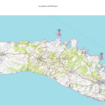 carte descriptives des principaux phares de l'ile de Minorque